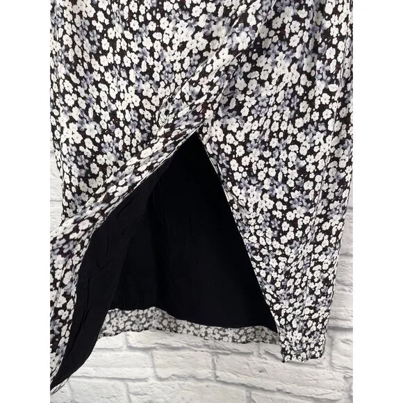 ABERCROMBIE & FITCH Women's Multicolor Floral Slit Wrap Pencil Skirt Small - Picture 3 of 5